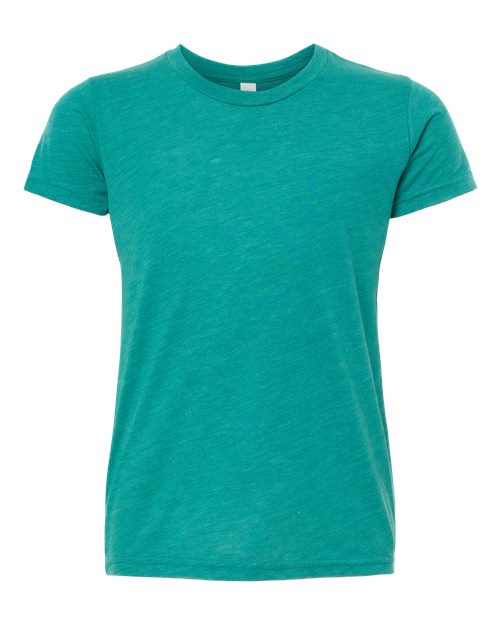 BELLA + CANVAS Youth Triblend Tee - Teal Triblend Front