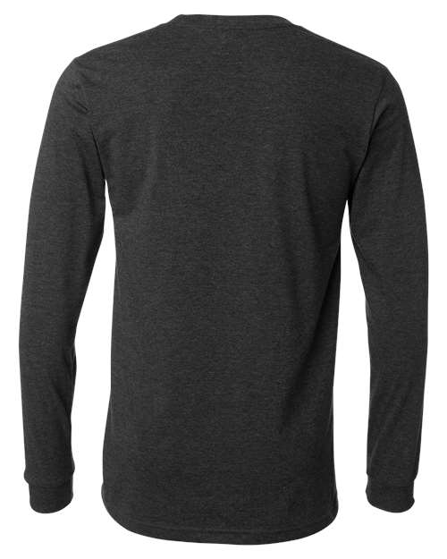 Heather CVC Long Sleeve Tee - Dark Grey Heather Back
