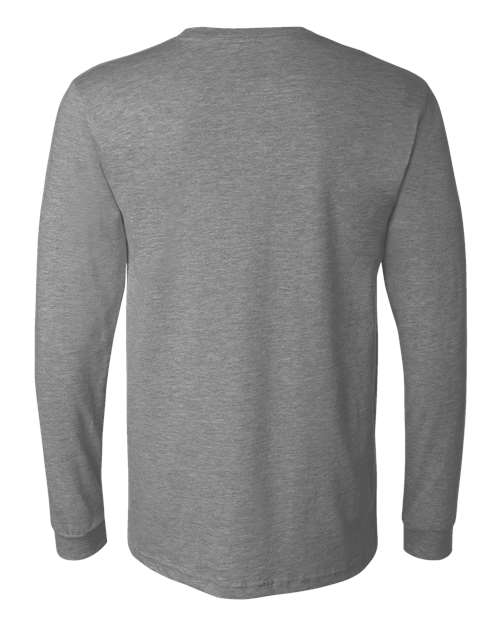 Heather CVC Long Sleeve Tee - Deep Heather Back