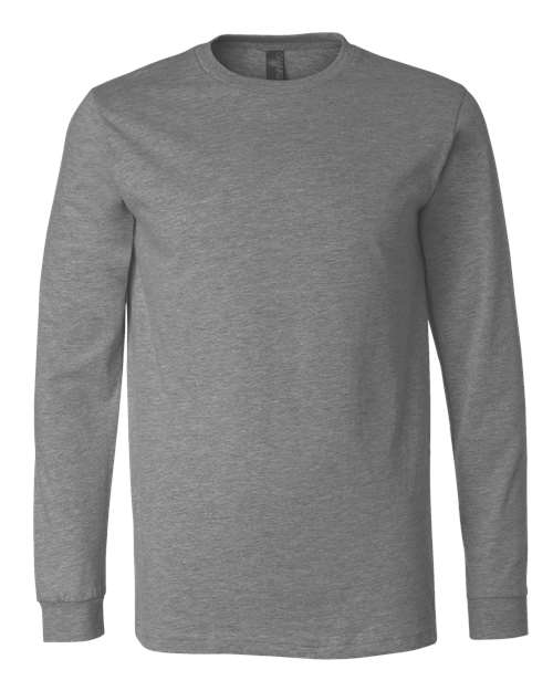 Heather CVC Long Sleeve Tee - Deep Heather Front