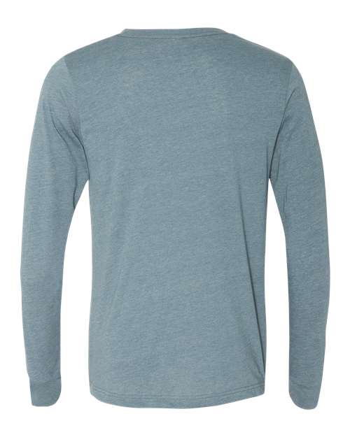 Heather CVC Long Sleeve Tee - Heather Slate Back