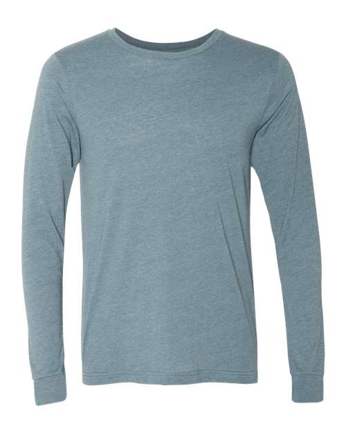 Heather CVC Long Sleeve Tee - Heather Slate Front