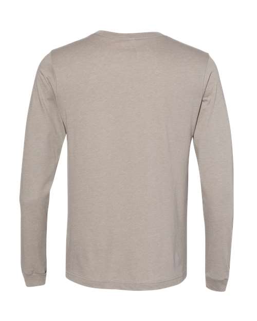 Heather CVC Long Sleeve Tee - Heather Stone Back