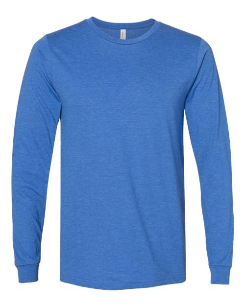Heather CVC Long Sleeve Tee - Heather True Royal Front
