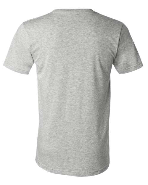 Unisex Heather CVC V-Neck Tee - Athletic Heather Back