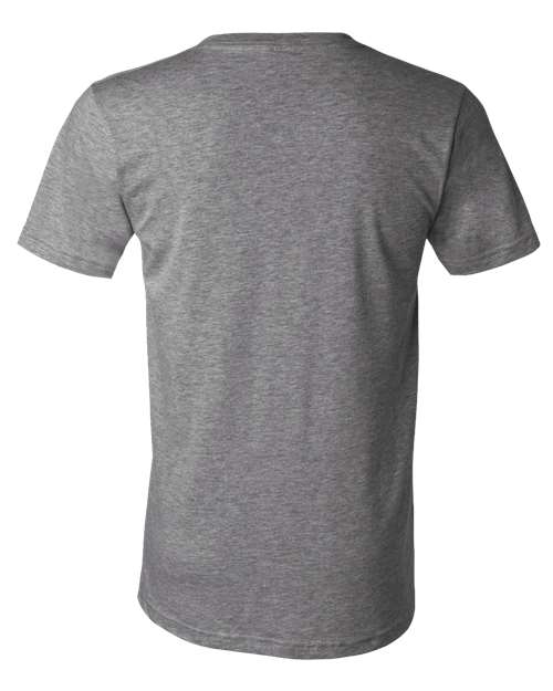 Unisex Heather CVC V-Neck Tee - Deep Heather Back