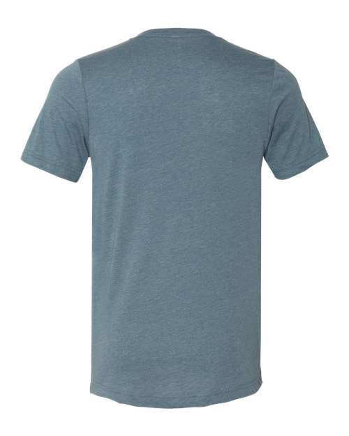 Unisex Heather CVC V-Neck Tee - Heather Slate Back