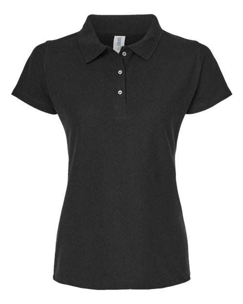 Tultex Women's 50/50 Sport Pique Polo - Black Front