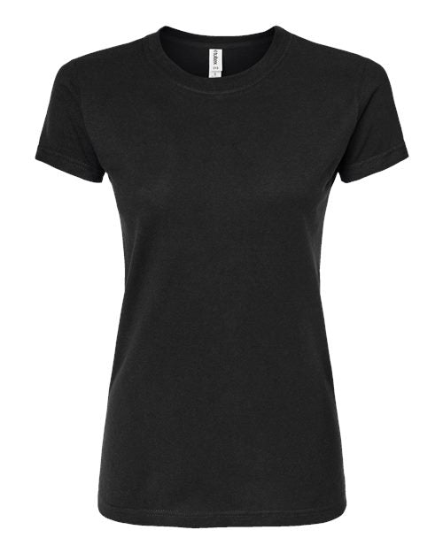 Tultex Women's Fine Jersey Slim Fit T-Shirt - Black Front
