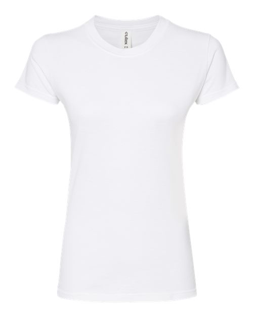 Tultex Women's Fine Jersey Slim Fit T-Shirt - White Front