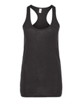 Women's Poly-Rich Racerback Tank Top - Black Front
