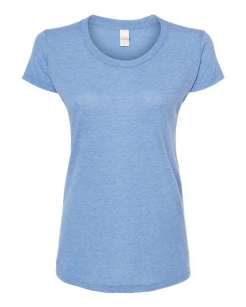 Tultex Women's Tri-Blend T-Shirt - Athletic Blue Tri Blend Front