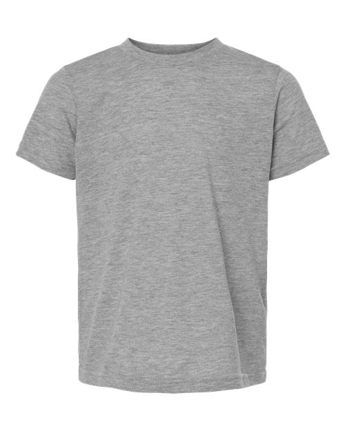 Youth Poly-Rich T-Shirt - Heather Grey Front