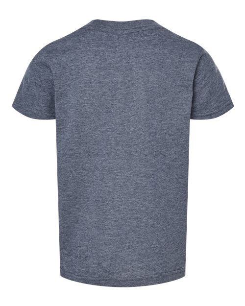Youth Poly-Rich T-Shirt - Heather Navy Back
