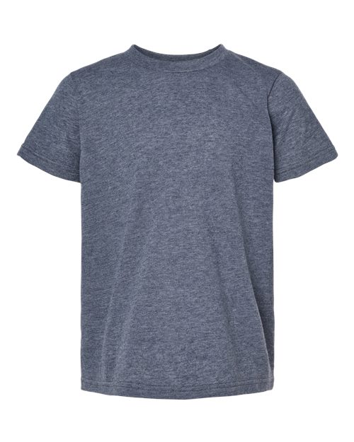 Youth Poly-Rich T-Shirt - Heather Navy Front