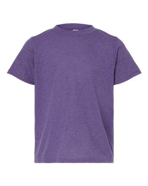 Youth Poly-Rich T-Shirt - Heather Purple Front