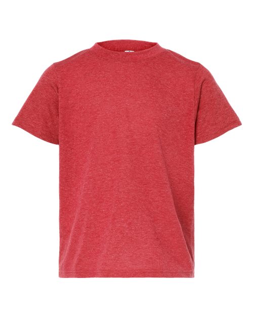 Youth Poly-Rich T-Shirt - Heather Red Front