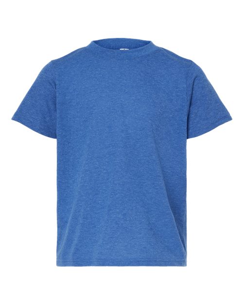 Youth Poly-Rich T-Shirt - Heather Royal Front