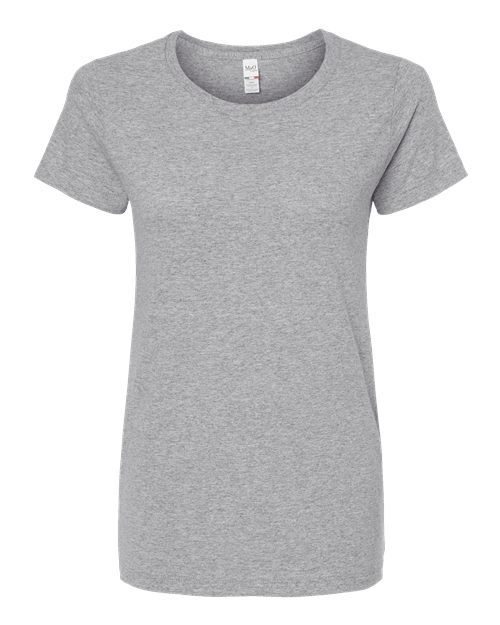 M&O Women's Gold Soft Touch T-Shirt - Athletic Grey Front