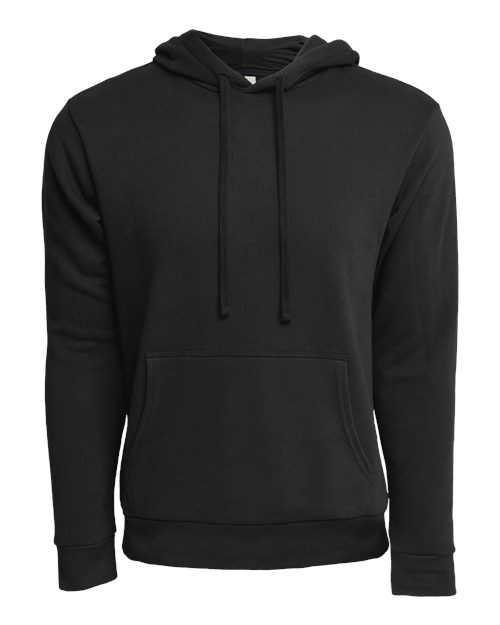 Next Level Unisex Laguna Sueded Hoodie Sweatshirt - Black Front