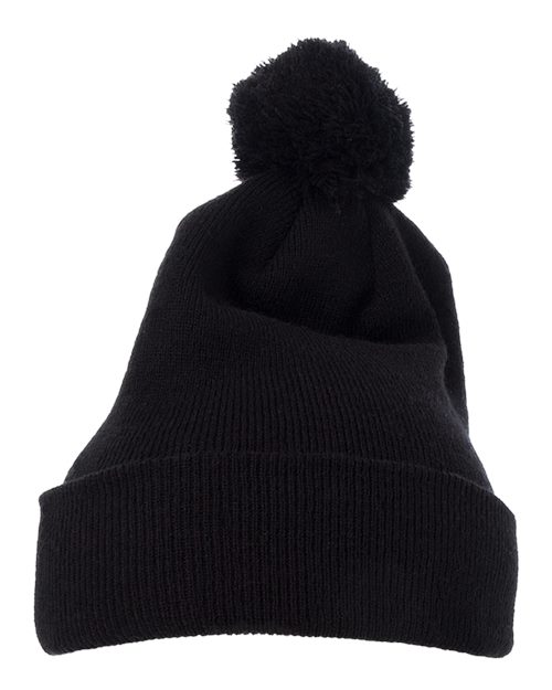 YP Classics Pom-Pom Cuffed Knit Beanie - Back