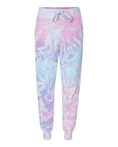 Colortone Unisex Tie-Dyed Joggers - Cotton Candy Front