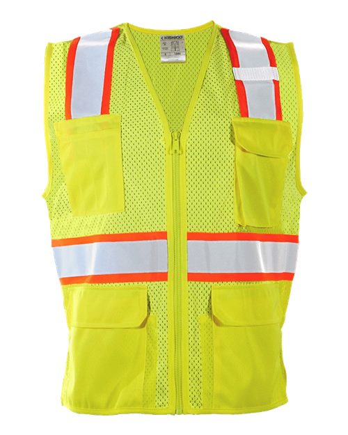 Kishigo Women's Standard Vest - Lime/ Orange Front