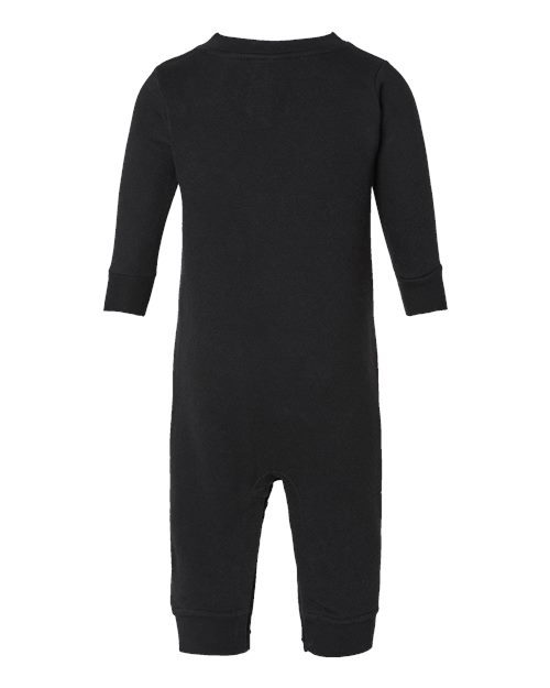 Rabbit Skins Infant Fleece One-Piece - Black Front