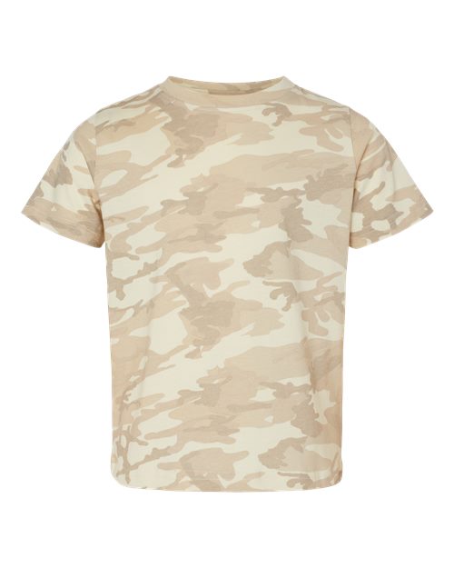 Rabbit Skins Toddler Fine Jersey Tee - Natural Camo Front