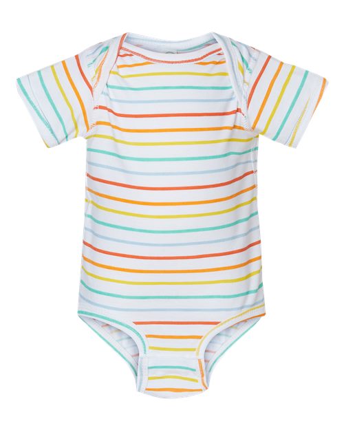 Rabbit Skins Infant Fine Jersey Bodysuit - Rainbow Stripe Front