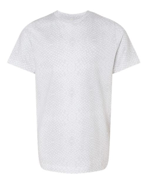 LAT Youth Fine Jersey Tee - White Reptile Front