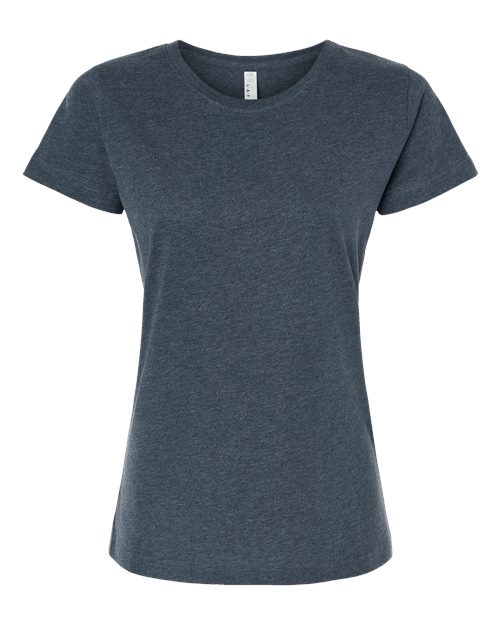 LAT Women's Fine Jersey Tee - Vintage Denim Front