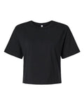 Women's Fine Jersey Boxy Tee - Black Front