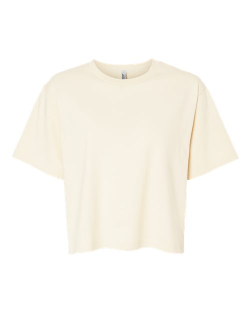 Women's Fine Jersey Boxy Tee - Creme Front