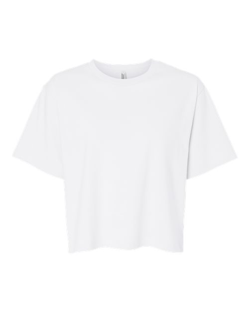 Women's Fine Jersey Boxy Tee - White Front