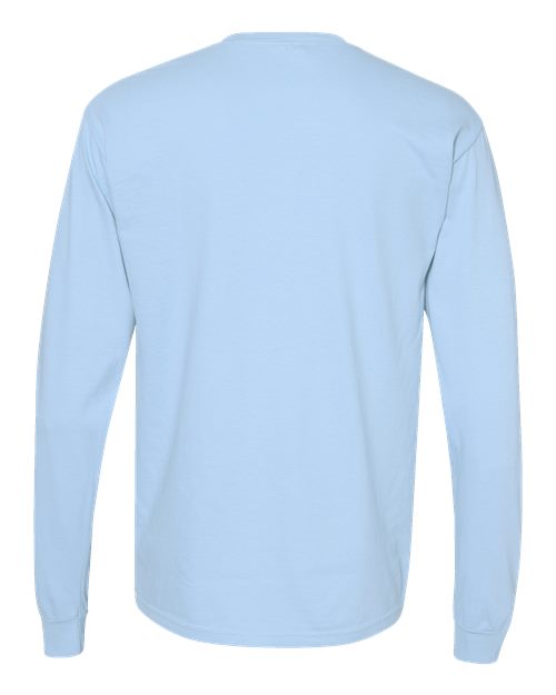 Unisex Garment-Dyed Heavyweight Long Sleeve T-Shirt - Hydrangea Back