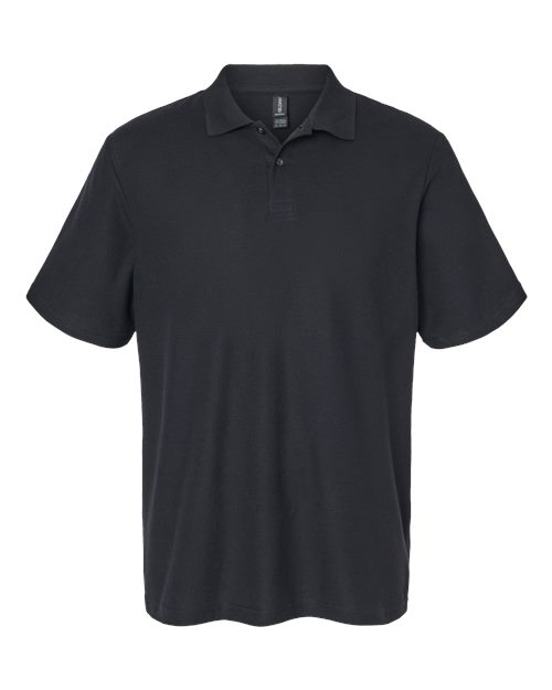 Gildan Unisex Softstyle® Pique Polo - Black Front