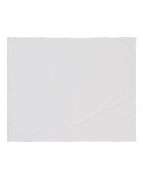 Liberty Bags Sublimation Brushed Fleece Blanket - White Front