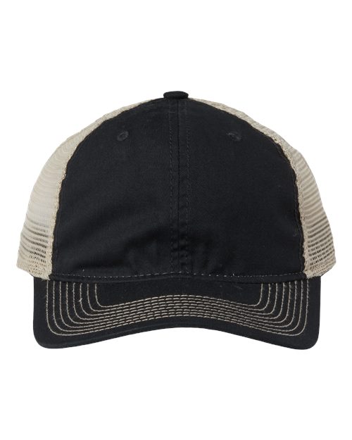 The Game Soft Trucker Cap - Black/ Khaki Front