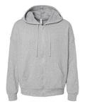 BELLA + CANVAS Unisex Sponge Fleece DTM Full-Zip Hoodie Sweatshirt - Athletic Heather Front