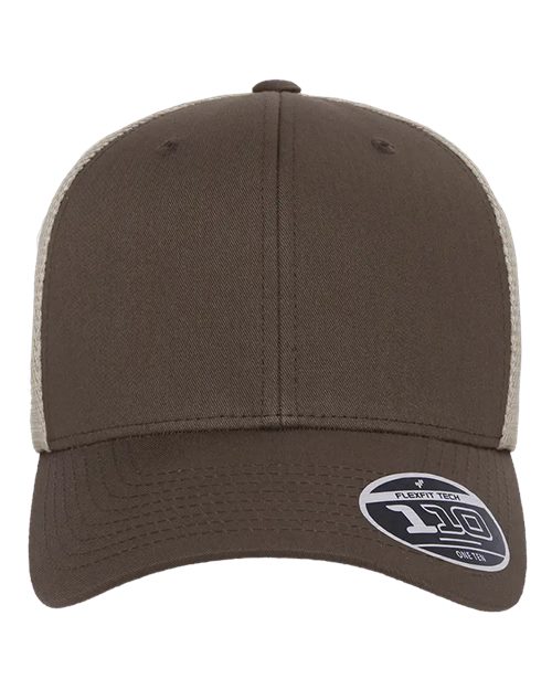 Flexfit 110® Mesh-Back Cap - Brown/ Khaki Front