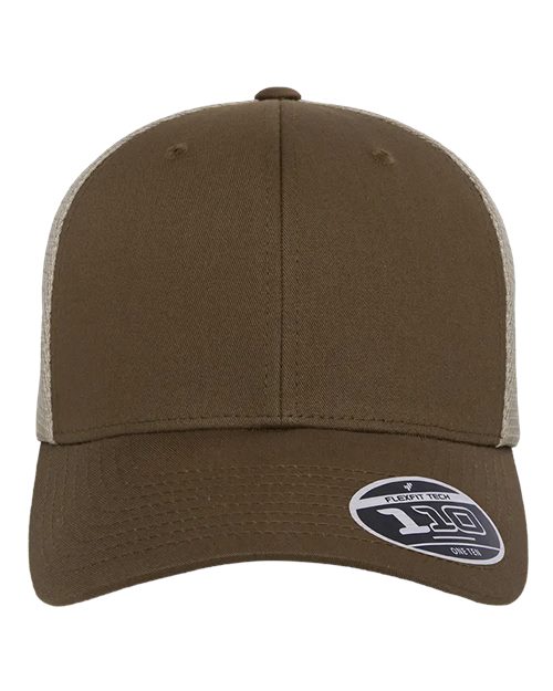 Flexfit 110® Mesh-Back Cap - Coyote Brown/ Khaki Front