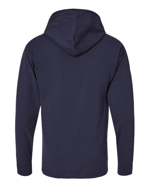 ComfortWash by Hanes Unisex Garment-Dyed Jersey Hooded Long Sleeve T-Shirt - Back