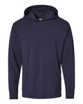 ComfortWash by Hanes Unisex Garment-Dyed Jersey Hooded Long Sleeve T-Shirt - Anchor Slate Front