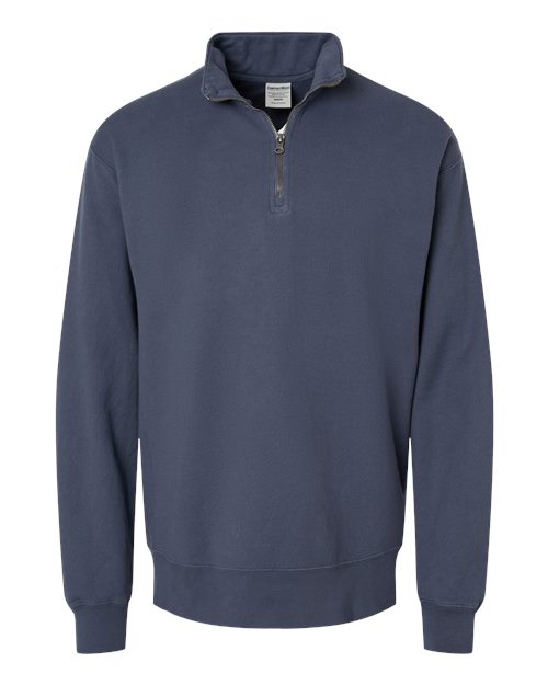 ComfortWash by Hanes Unisex Garment-Dyed Quarter-Zip Sweatshirt - Anchor Slate Front