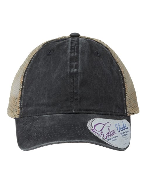 Infinity Her Women's Washed Mesh-Back Cap - Black/ Leopard Front