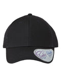 Women's Modern Trucker Cap - Black/ Black Front