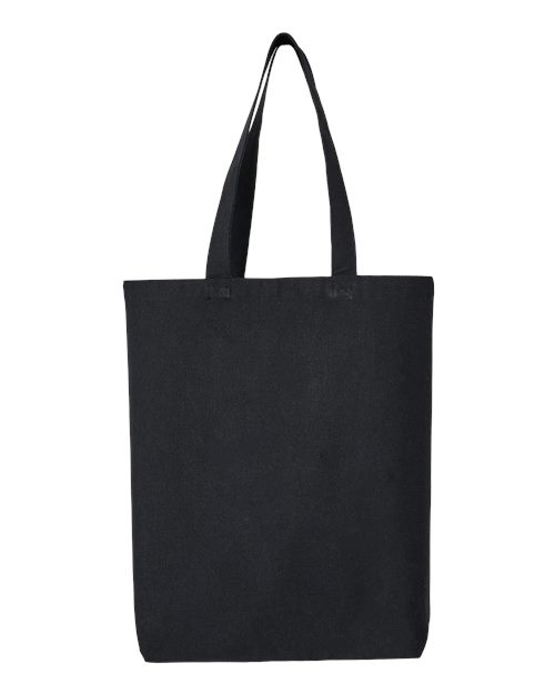 Midweight Recycled Gusseted Tote - Recycled Black Back