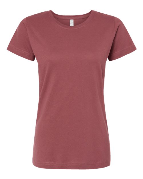 LAT Women's Fine Jersey Tee - Rouge Front