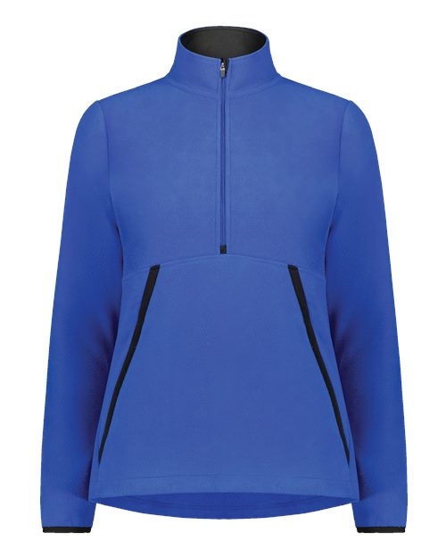 Augusta Sportswear Women's Eco Revive™ Polar Fleece Quarter-Zip Pullover - Royal Front